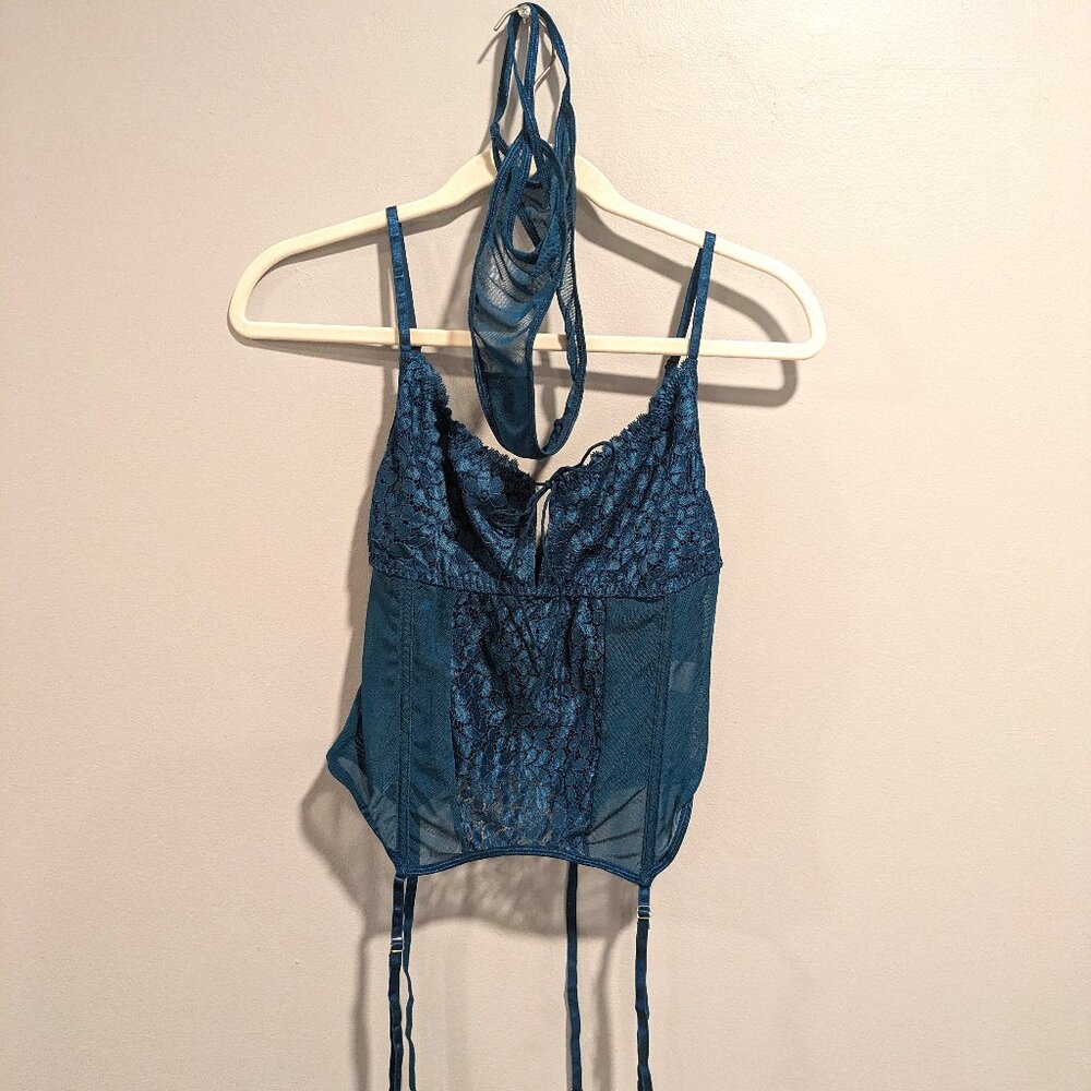 NWT AvidLove 2 piece corset lingerie set large